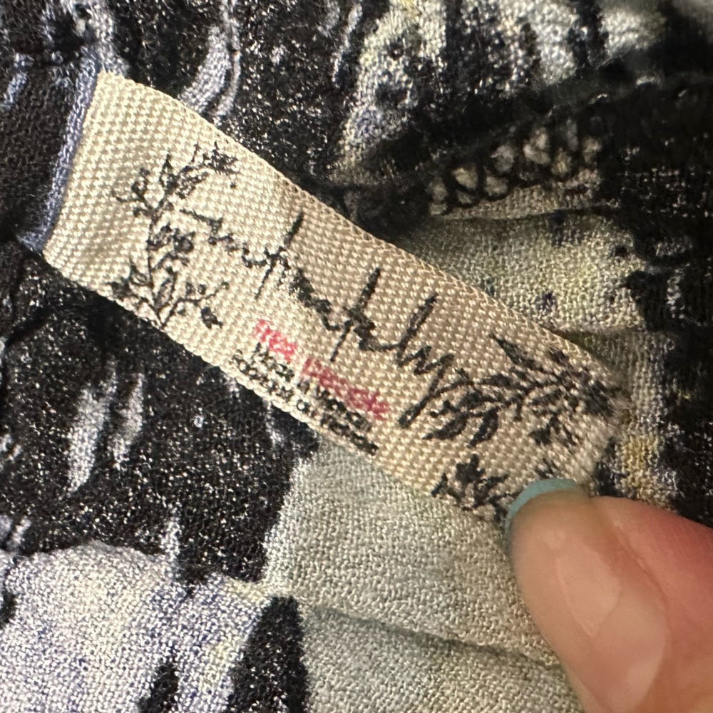 Free People Blue Lagoon Palazzo Tropical Pants Multicolor Wide Leg Medium - Picture 14 of 16
